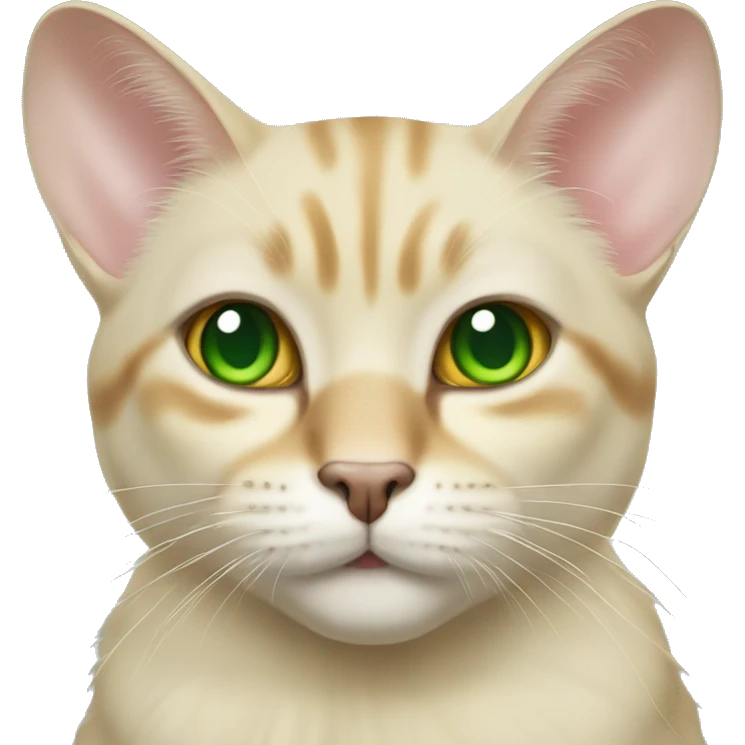 Coloring of a golden chinchilla cat green eyes  emoji