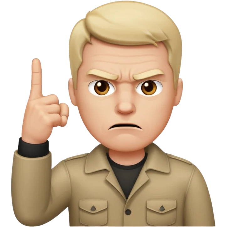 White man middle finger emoji