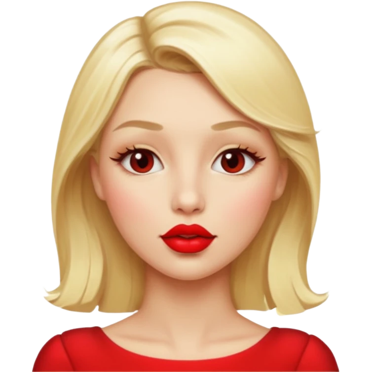 Kissing a Sexy bloned haired women emoji