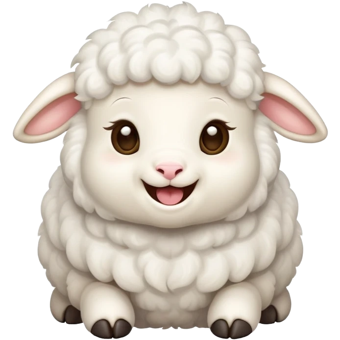 cute lamb with mystical aura laughing emoji