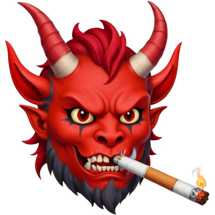 Демон с сигаретой emoji