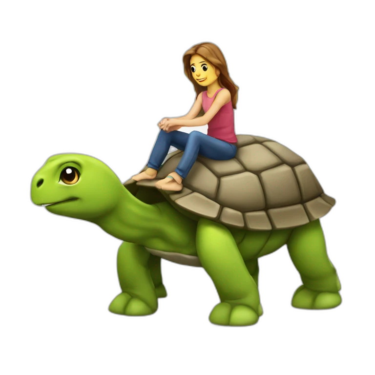 Cheval sur une tortue emoji