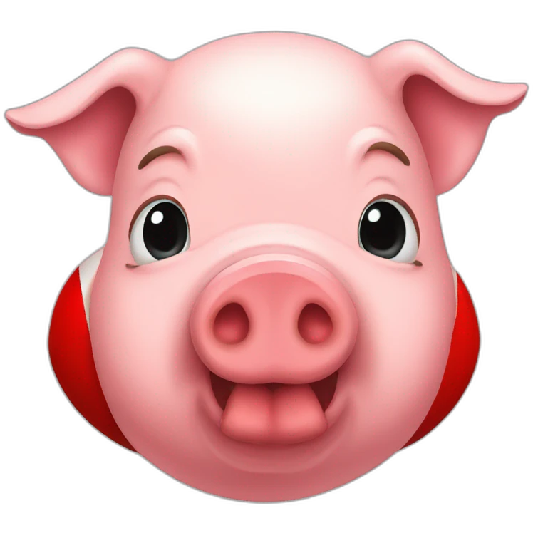 pig with red football tshirt emoji