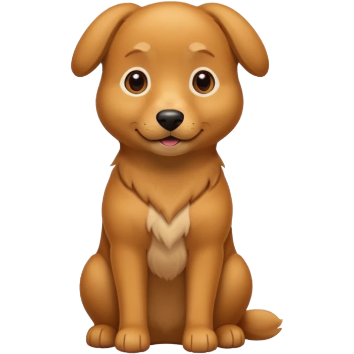 tan dog standing, friendly pose emoji