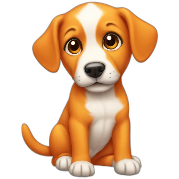 baby orange dog emoji