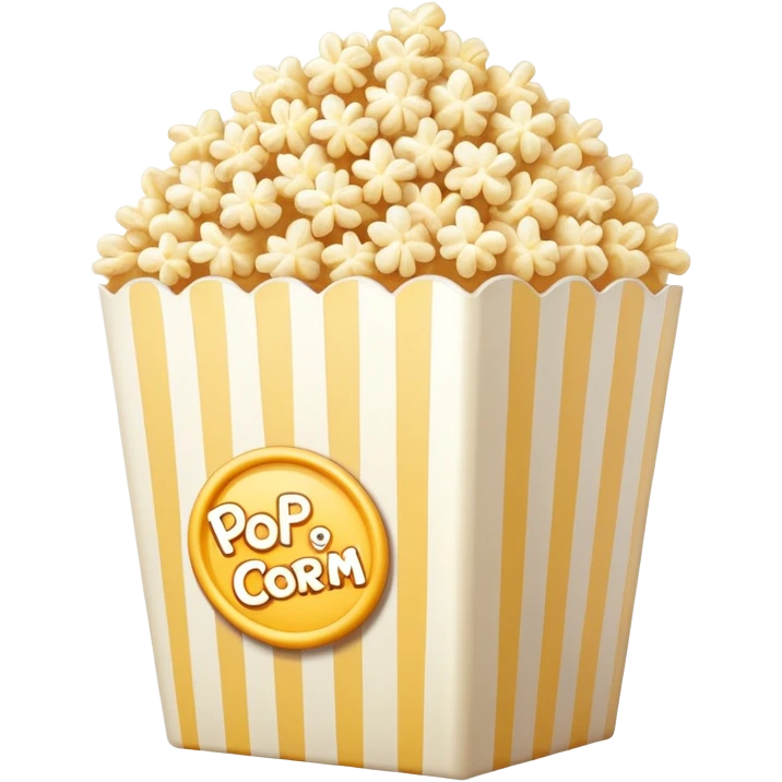Popcorn in cream box emoji