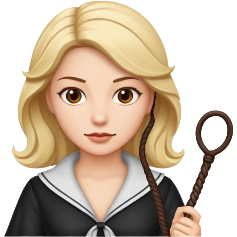 Dominatrix holding a whip emoji