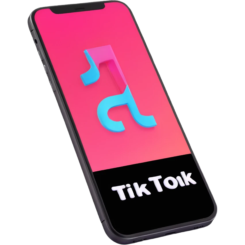 a smartphone with a tiktok video emoji