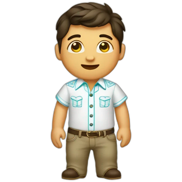 niño usando guayabera emoji