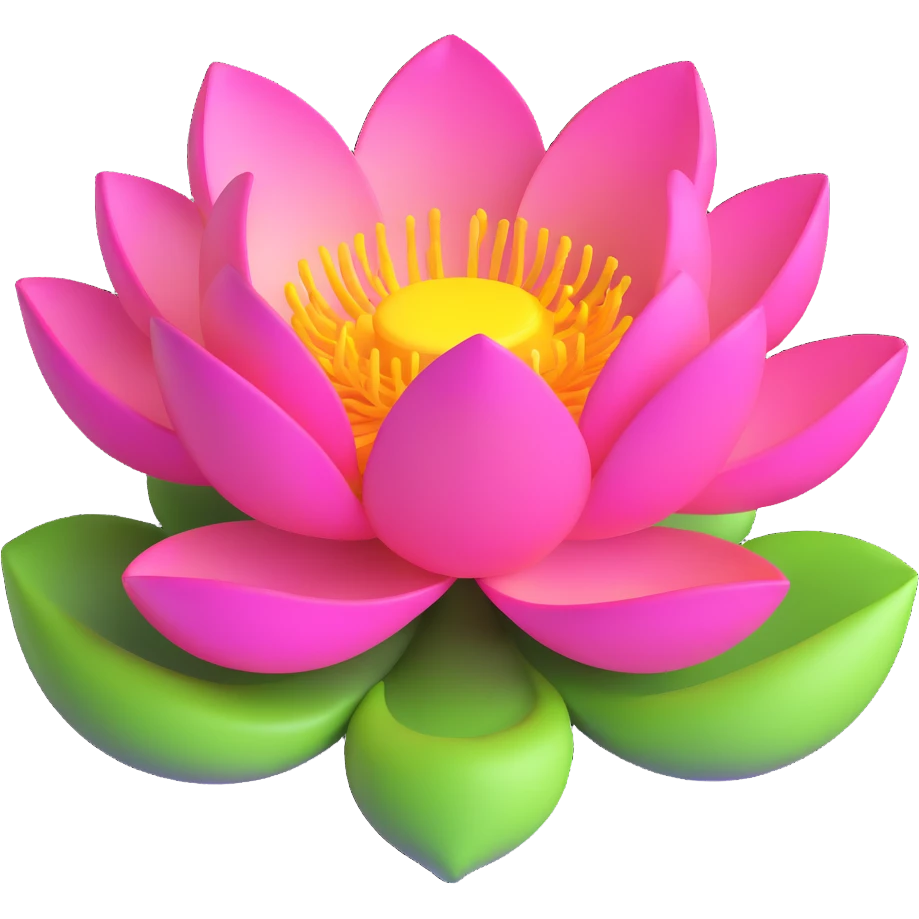 lotus flower, glowing, symbolizing spirituality emoji