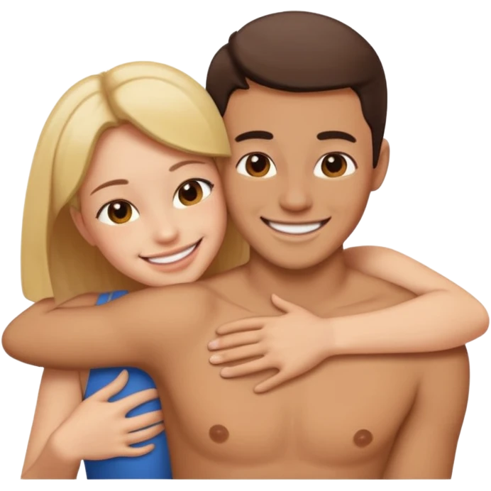 rubbing each others back emoji