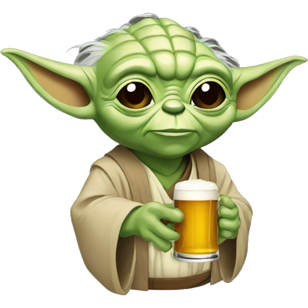 Yoda con cerveza  emoji