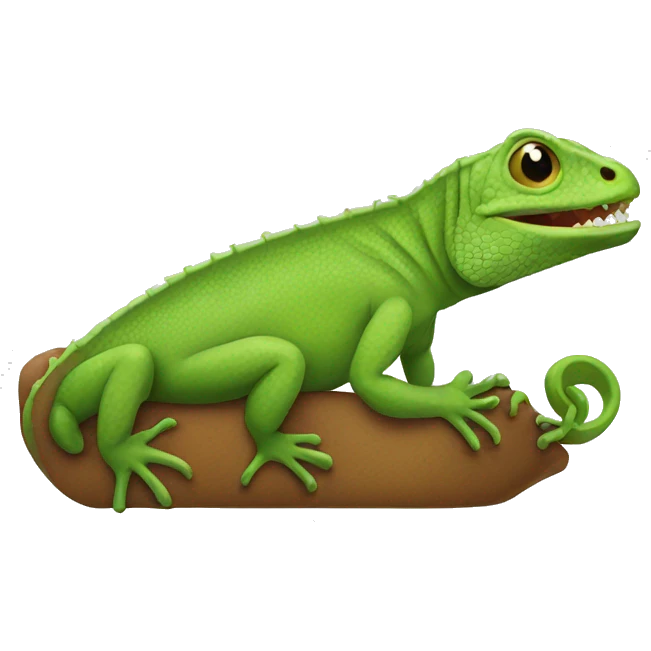 lizard eats emoji