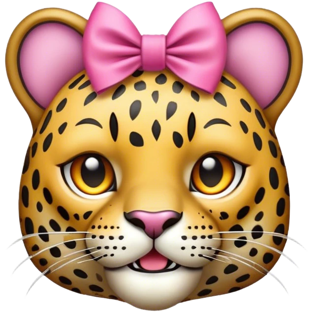 leopard with bow emoji