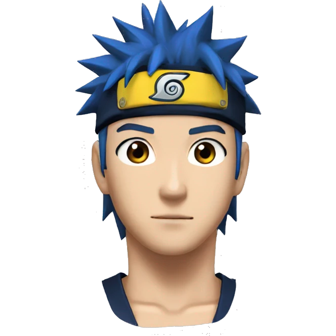 Naruto cheveux bleu emoji