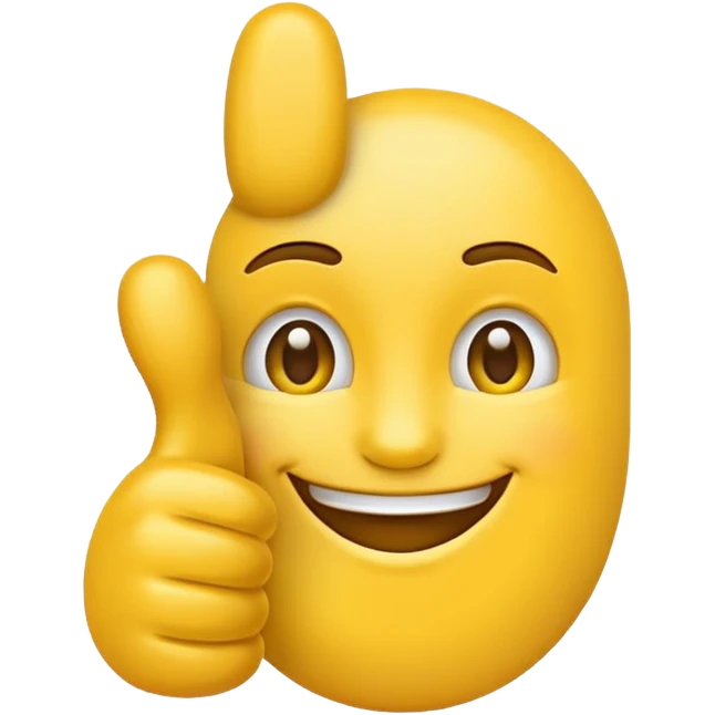 thumbs up emoji, positive and bold emoji