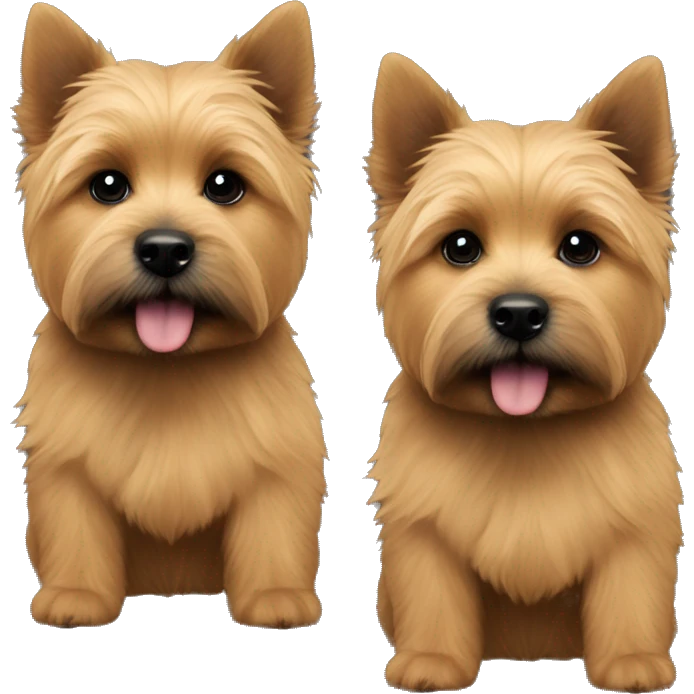 Two Puppy of Norwich terrier one is grizzly colour and second is black and tan colour emoji