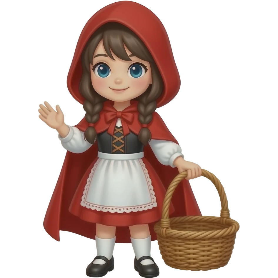 caperucita roja pero sin la cesta y el cuerpo entero emoji