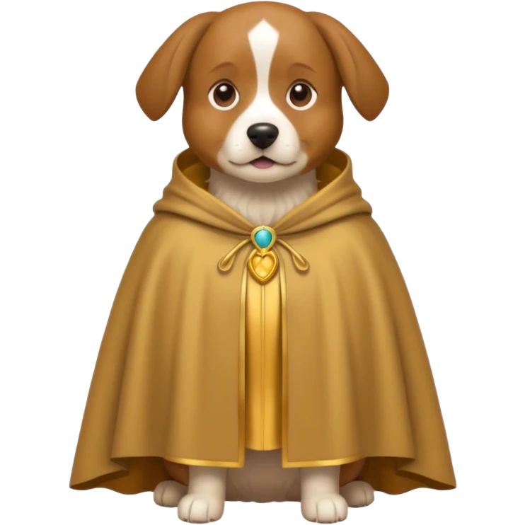 Dog wearing a cloak emoji