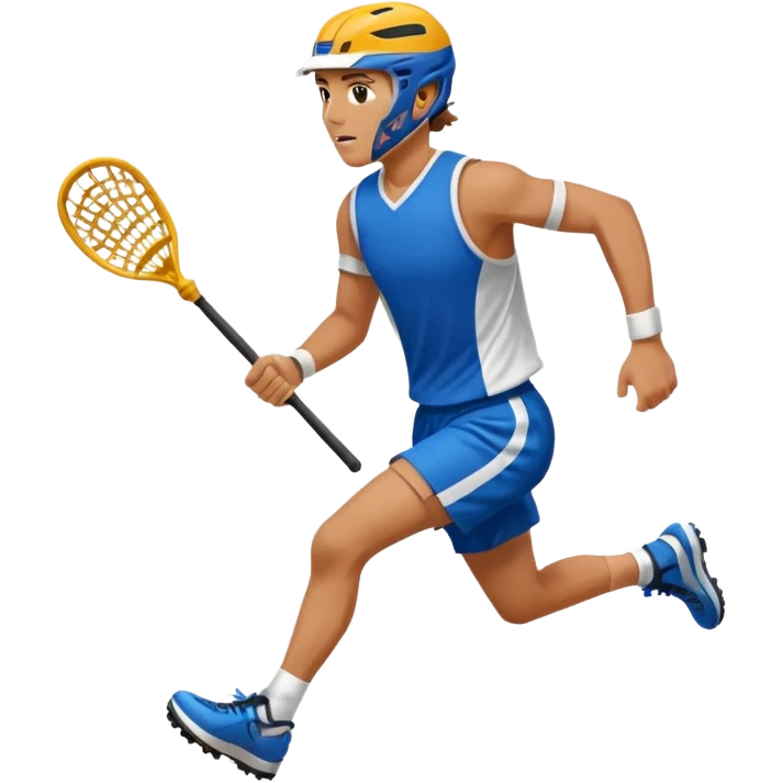 lacrosse player in hot summer emoji