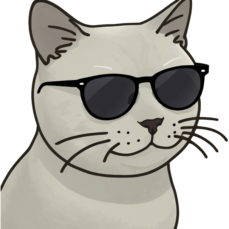 Cat with sunglasses emoji