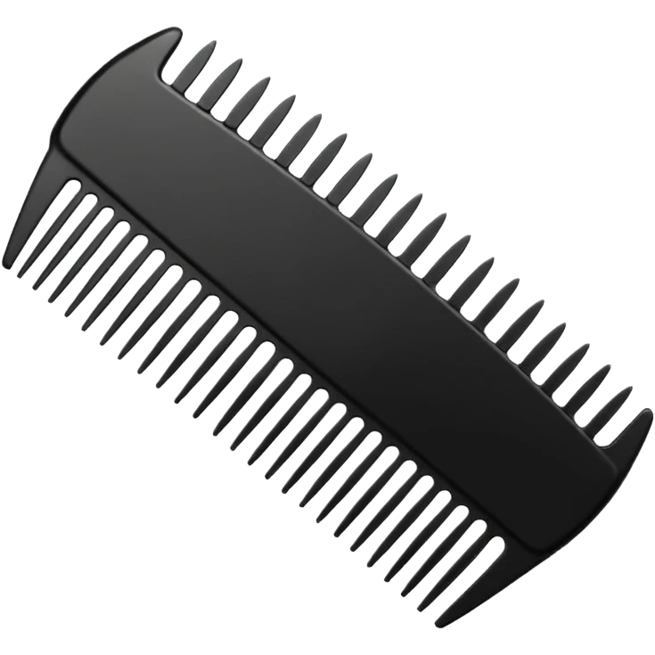 round hair comb emoji