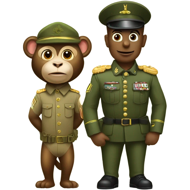 Drill sgt and a monkey emoji
