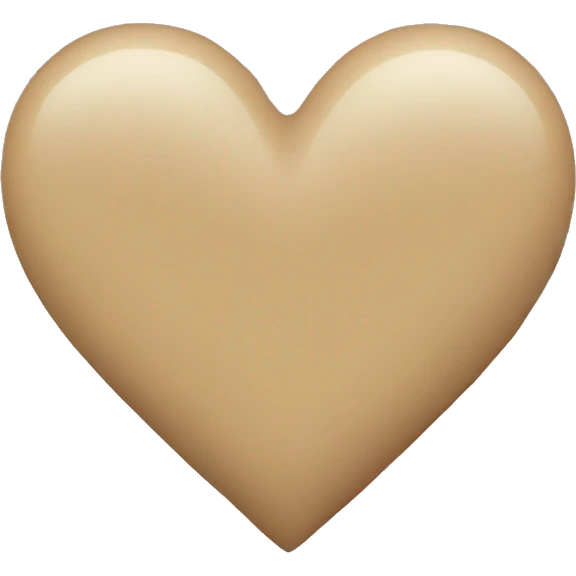 Beige heart emoji