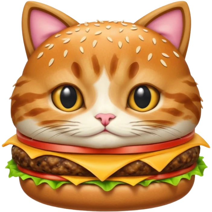 Hamburger cat emoji