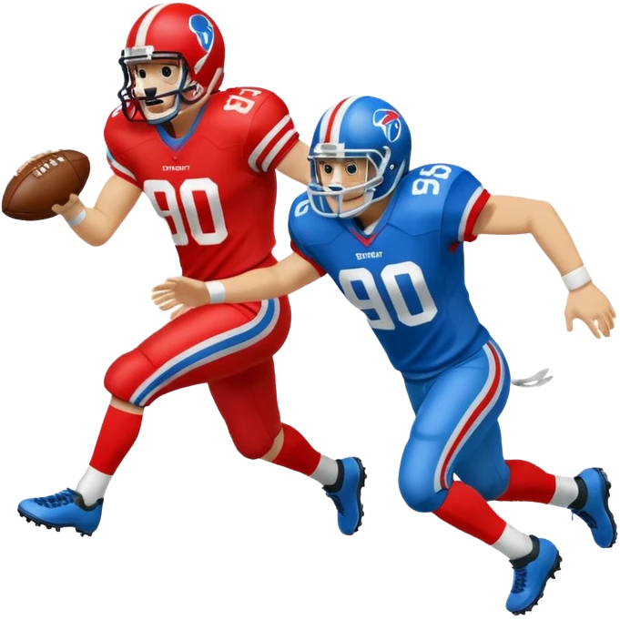 touchdown blue (#00A3E0) and red (#F9423A) emoji