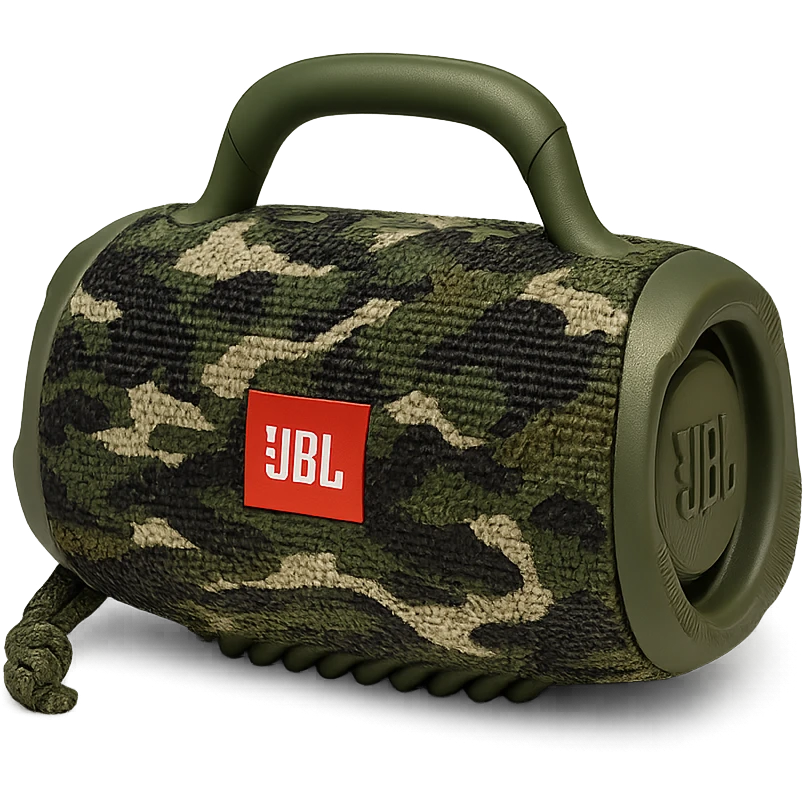military-themed portable JBL speaker in camouflage colors emoji