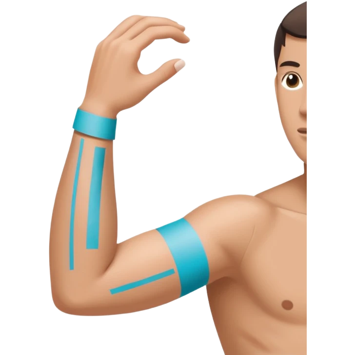 arm with kinesio tape (physiotherapy)  emoji