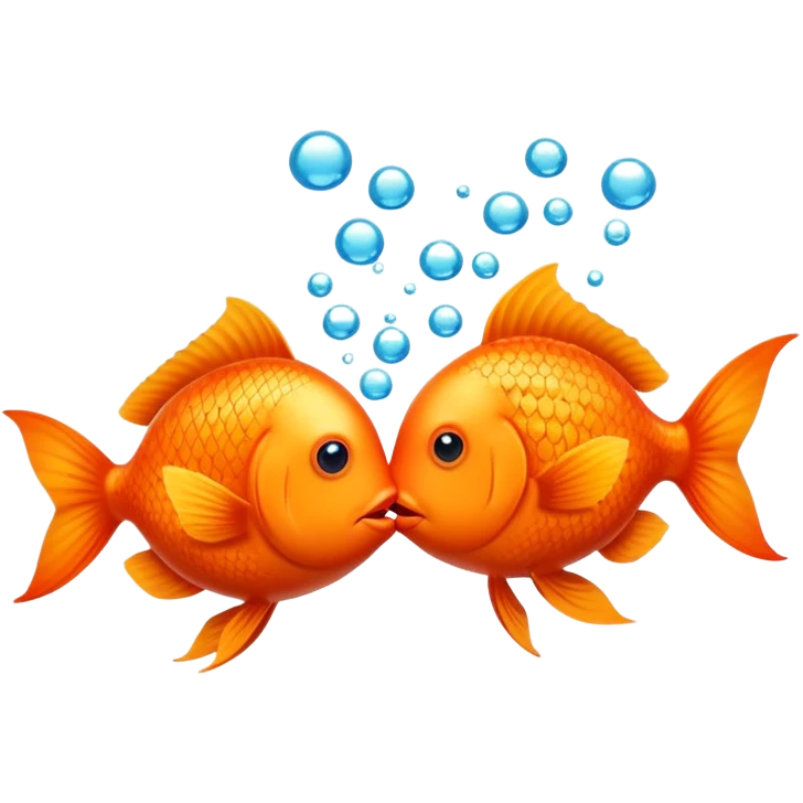 Kissing fish emoji
