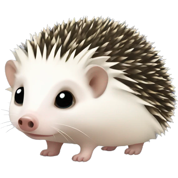 african pigmy hedgehog with black muzzle emoji