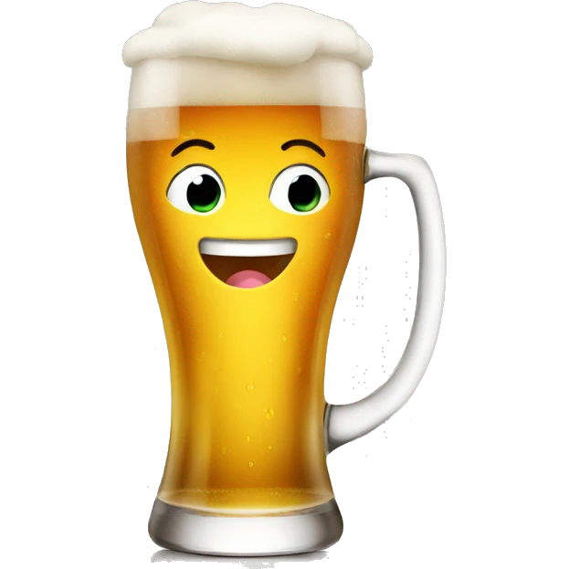 happy glass of beer emoji