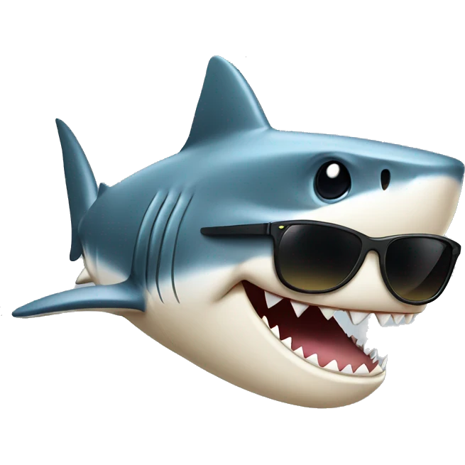 Shark with sunglasses  emoji