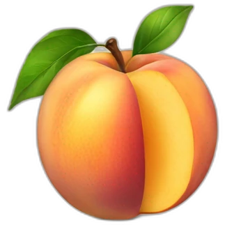 Juicy peach emoji