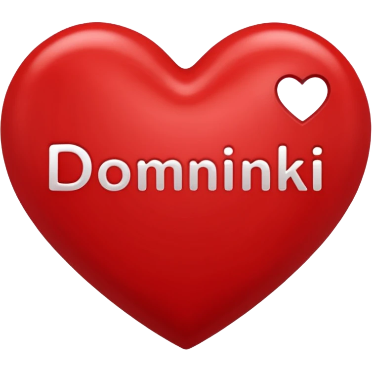 heart with dominik written on it emoji