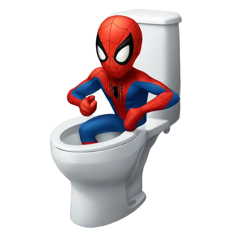 Spider-man  go To toilet emoji