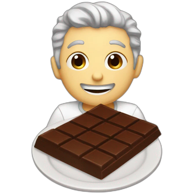 Tyros eating chocolate emoji