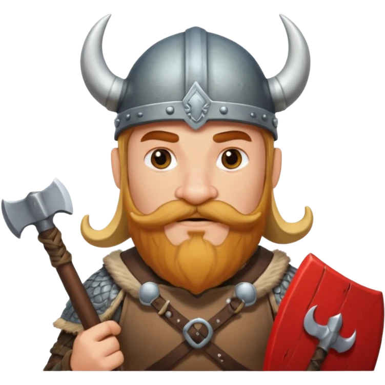 viking raider with mustache emoji