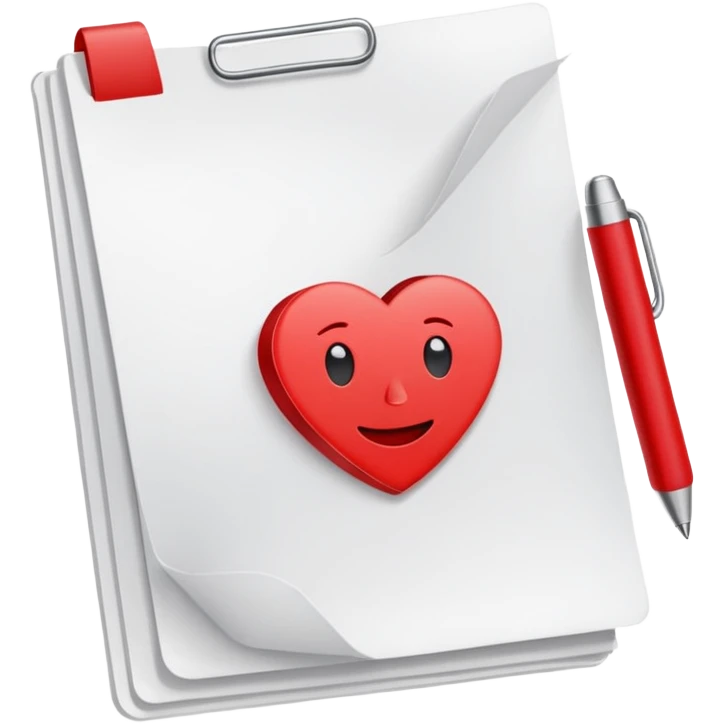 Office red document  emoji