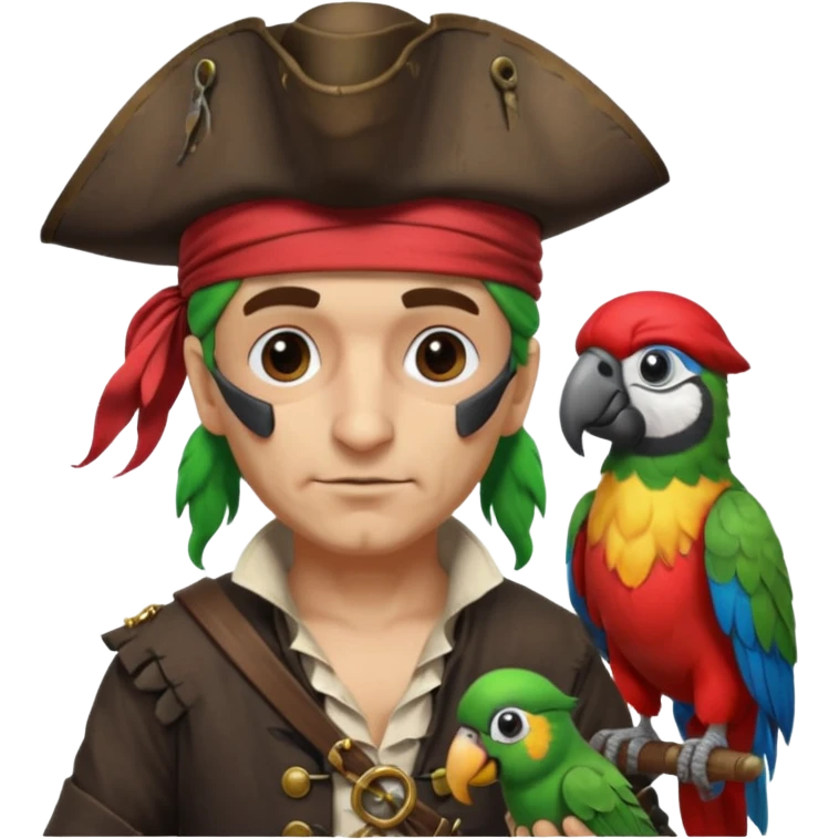 pirate and parrot emoji