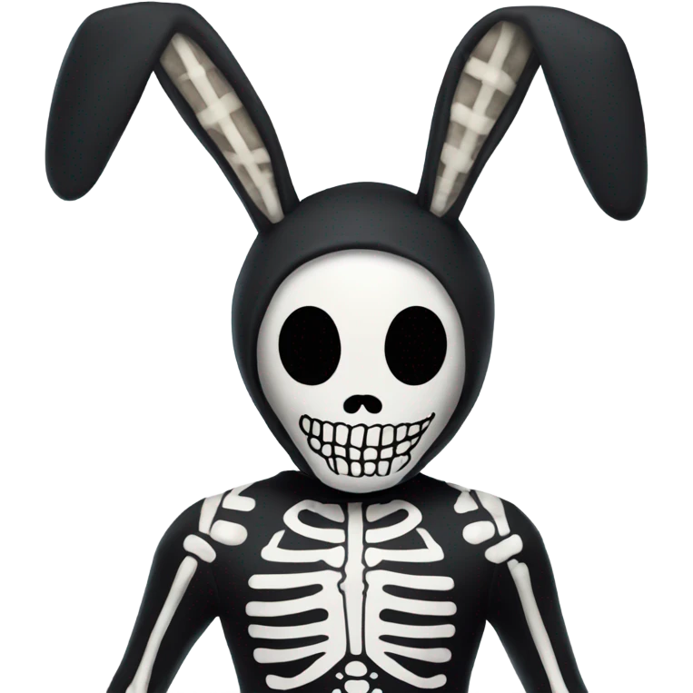 Skeleton bunny costume emoji
