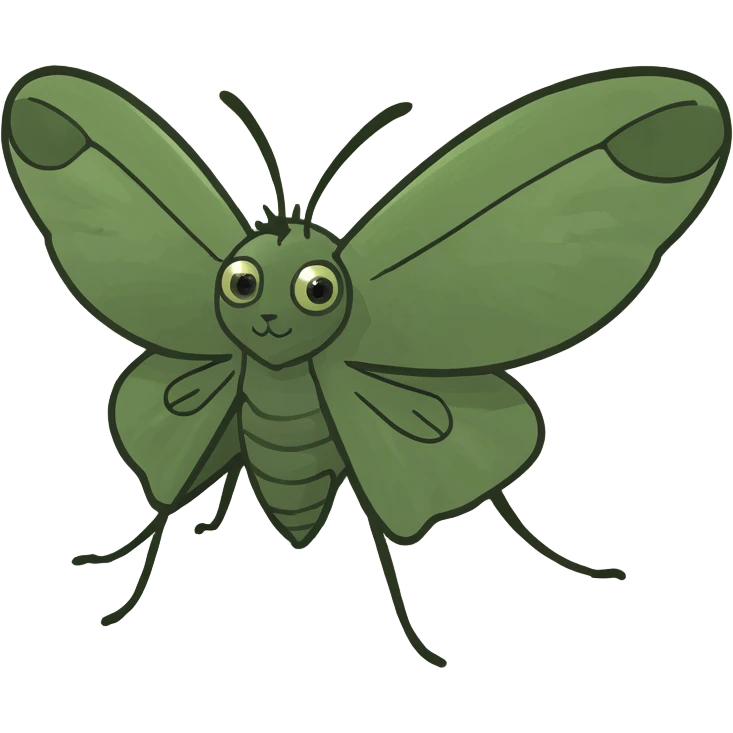 moth in bufo frog meme style emoji