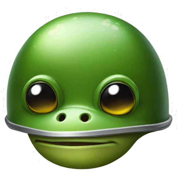 frog waering a helmet emoji
