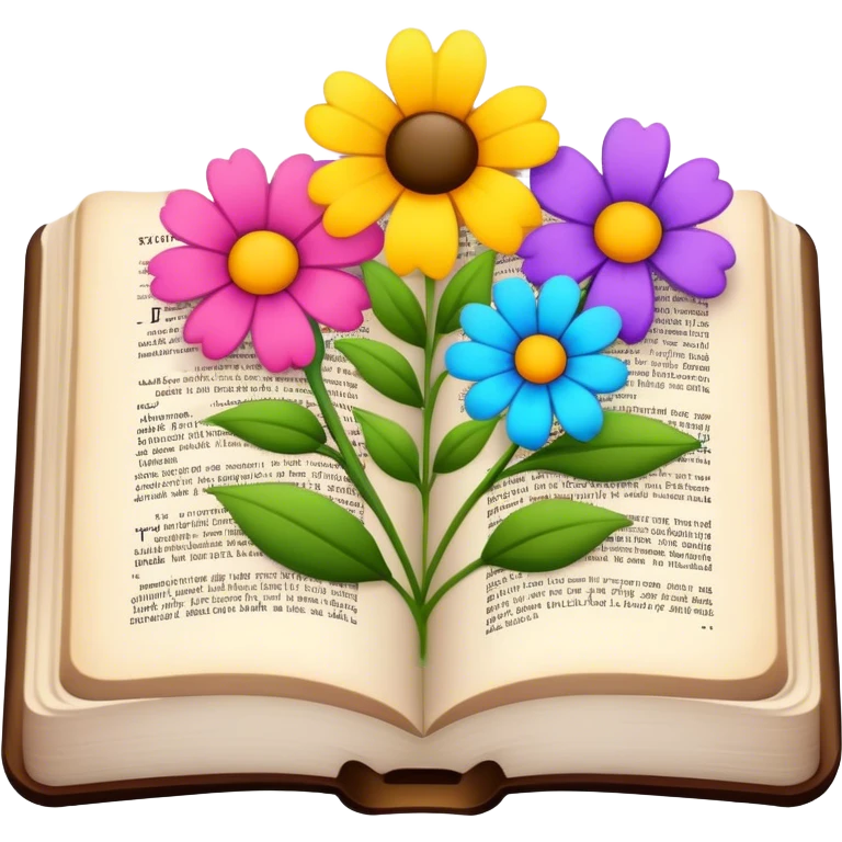 Bible with flowers  emoji