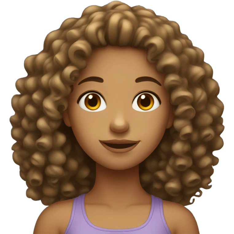 Girl with curly hair  emoji