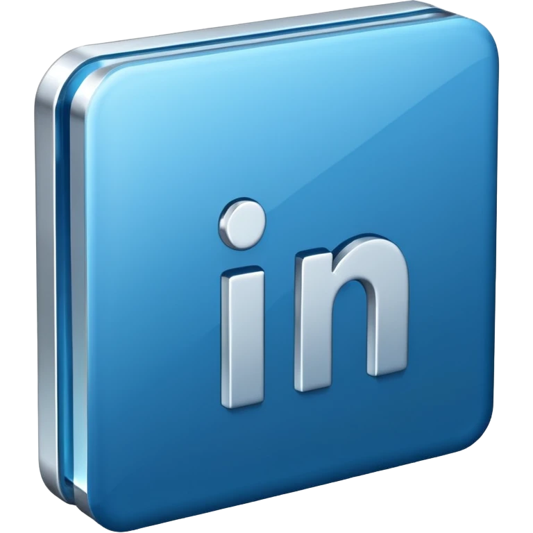 3d linkedin logo (the real Linkedin logo must be used) emoji