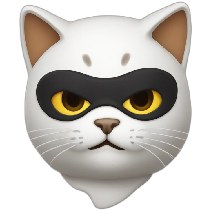 Cat ninja white pastry emoji